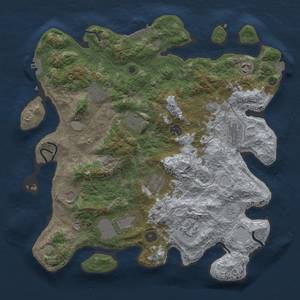 Thumbnail Rust Map: Procedural Map, Size: 3900, Seed: 23, 18 Monuments