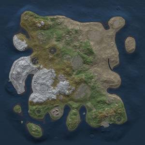 Thumbnail Rust Map: Procedural Map, Size: 3000, Seed: 487538119, 14 Monuments