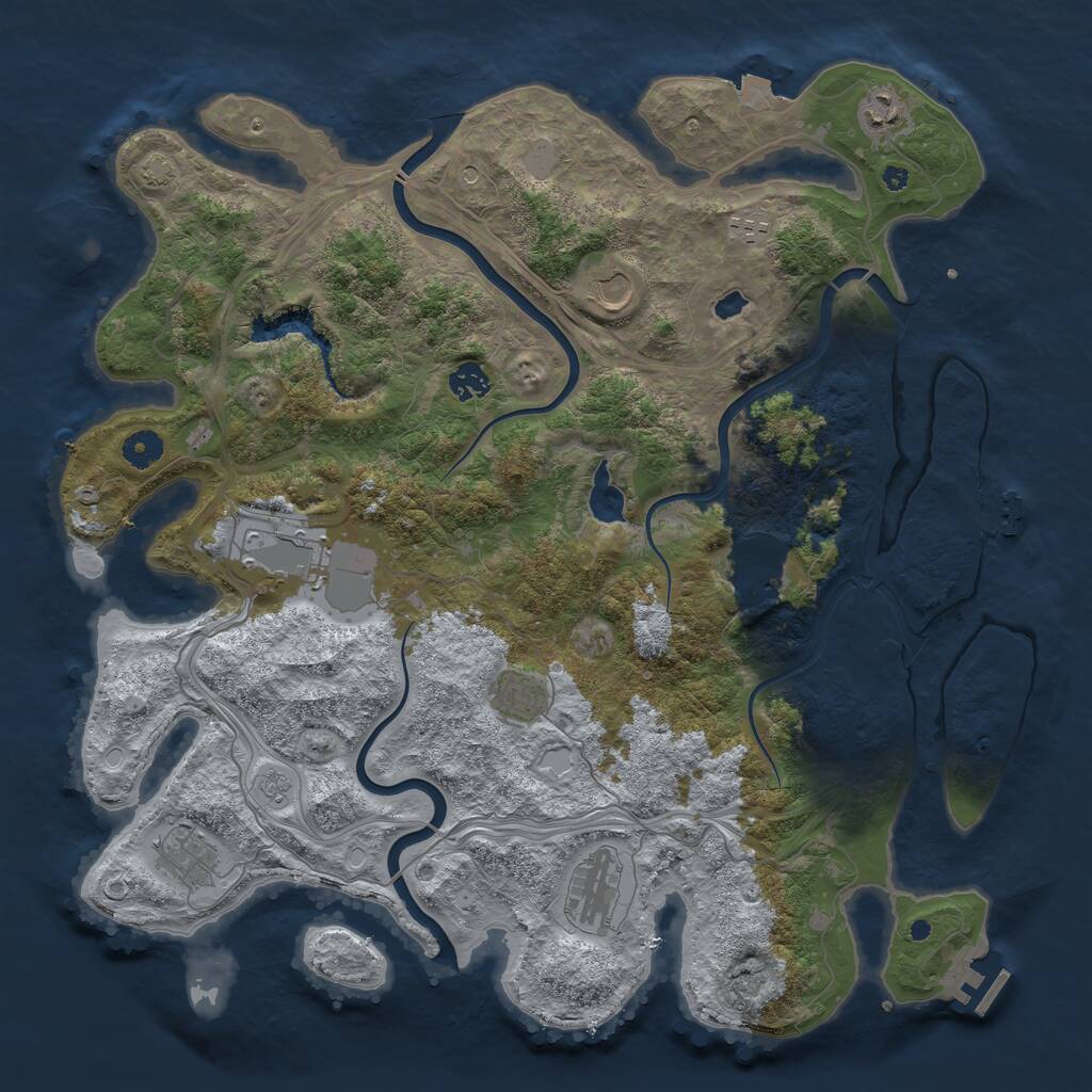 Rust Map: Procedural Map, Size: 4250, Seed: 429831040, 15 Monuments