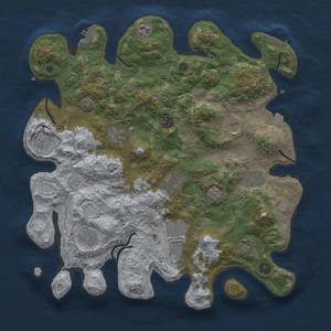 Thumbnail Rust Map: Procedural Map, Size: 4100, Seed: 44742, 19 Monuments