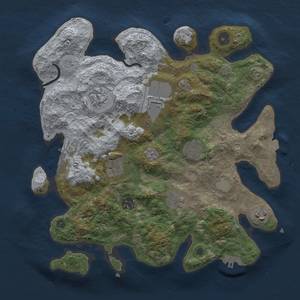 Thumbnail Rust Map: Procedural Map, Size: 3500, Seed: 1212628, 16 Monuments