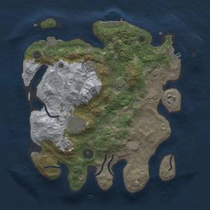 Thumbnail Rust Map: Procedural Map, Size: 3000, Seed: 797224021, 11 Monuments