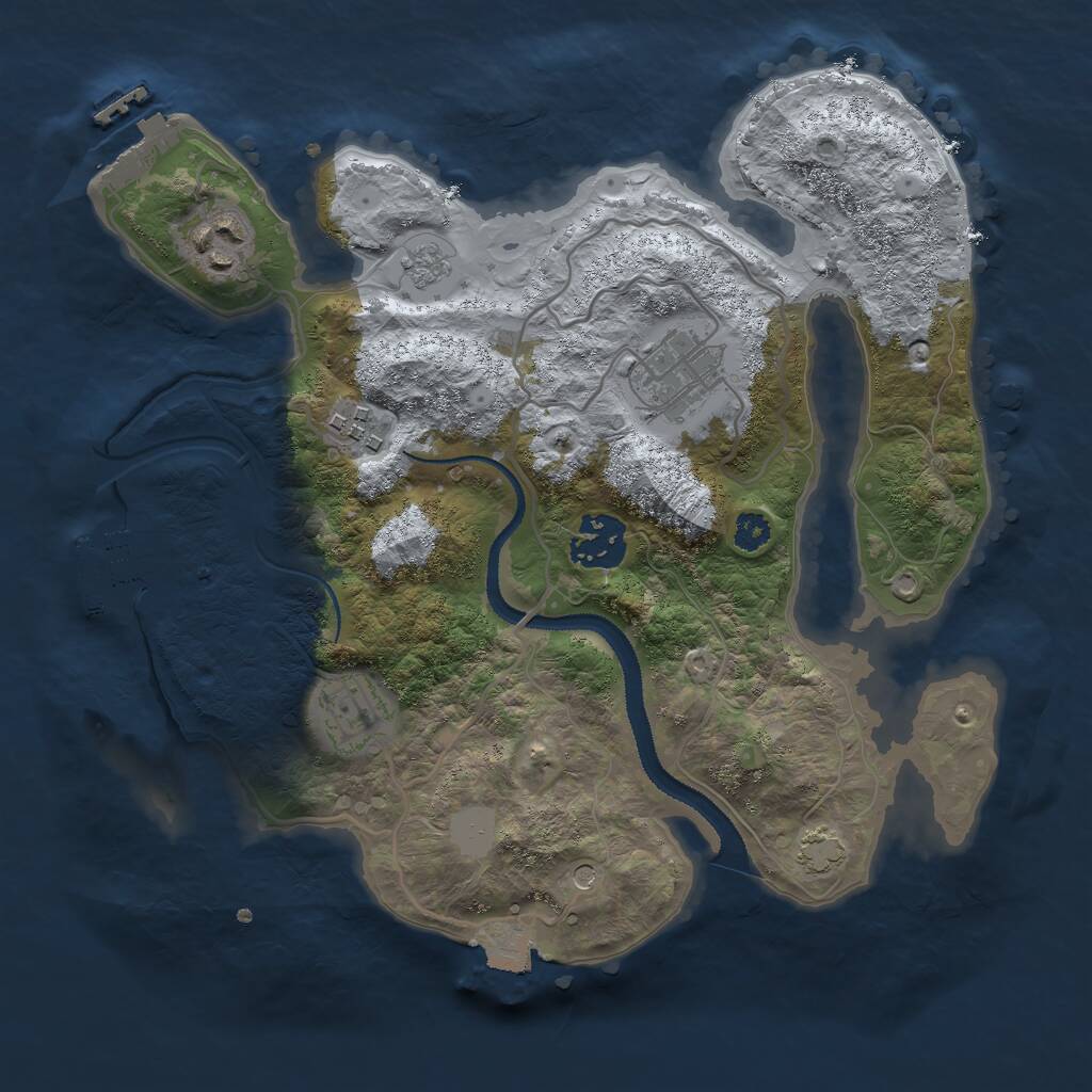 Rust Map: Procedural Map, Size: 2900, Seed: 1488, 11 Monuments