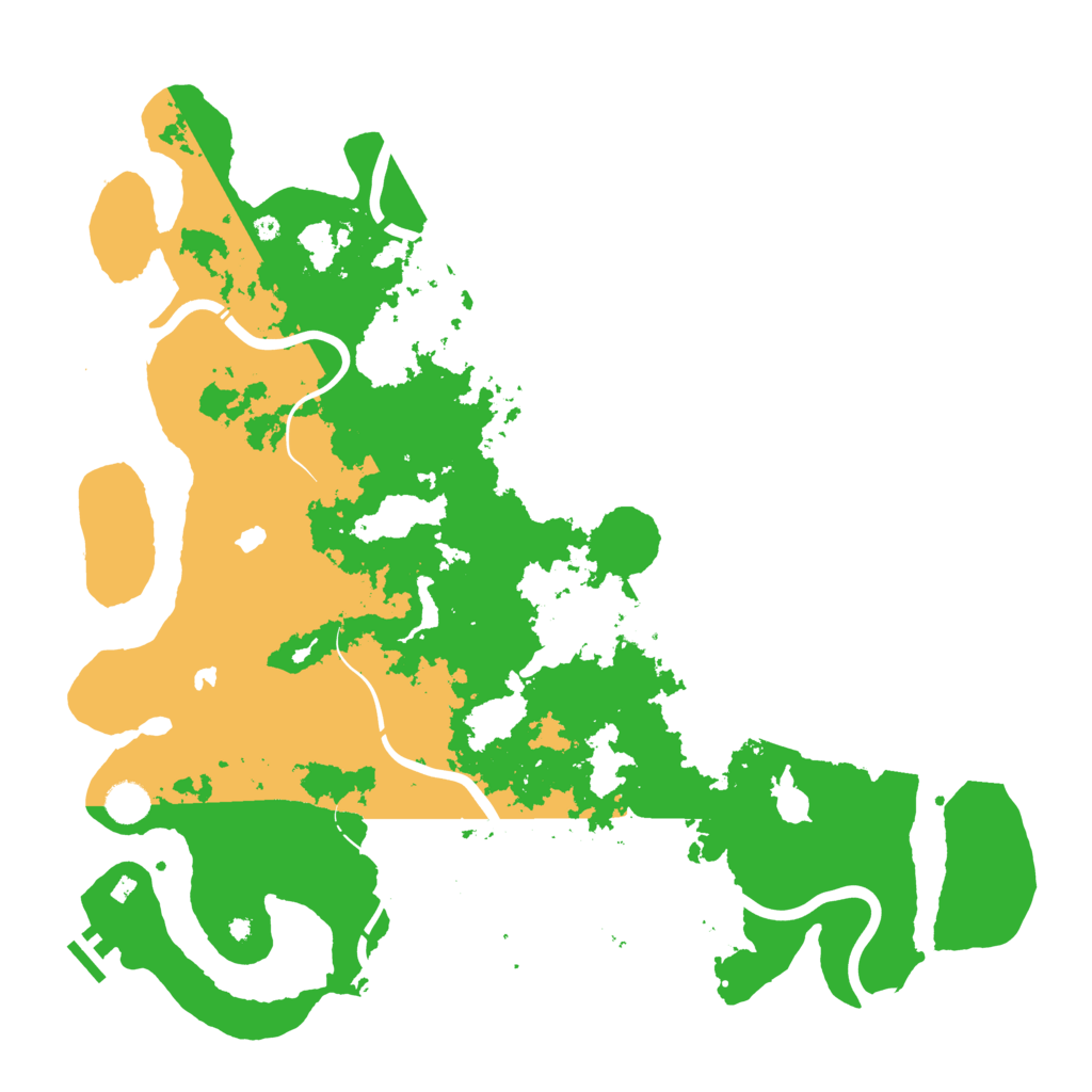 Biome Rust Map: Procedural Map, Size: 4500, Seed: 334321841