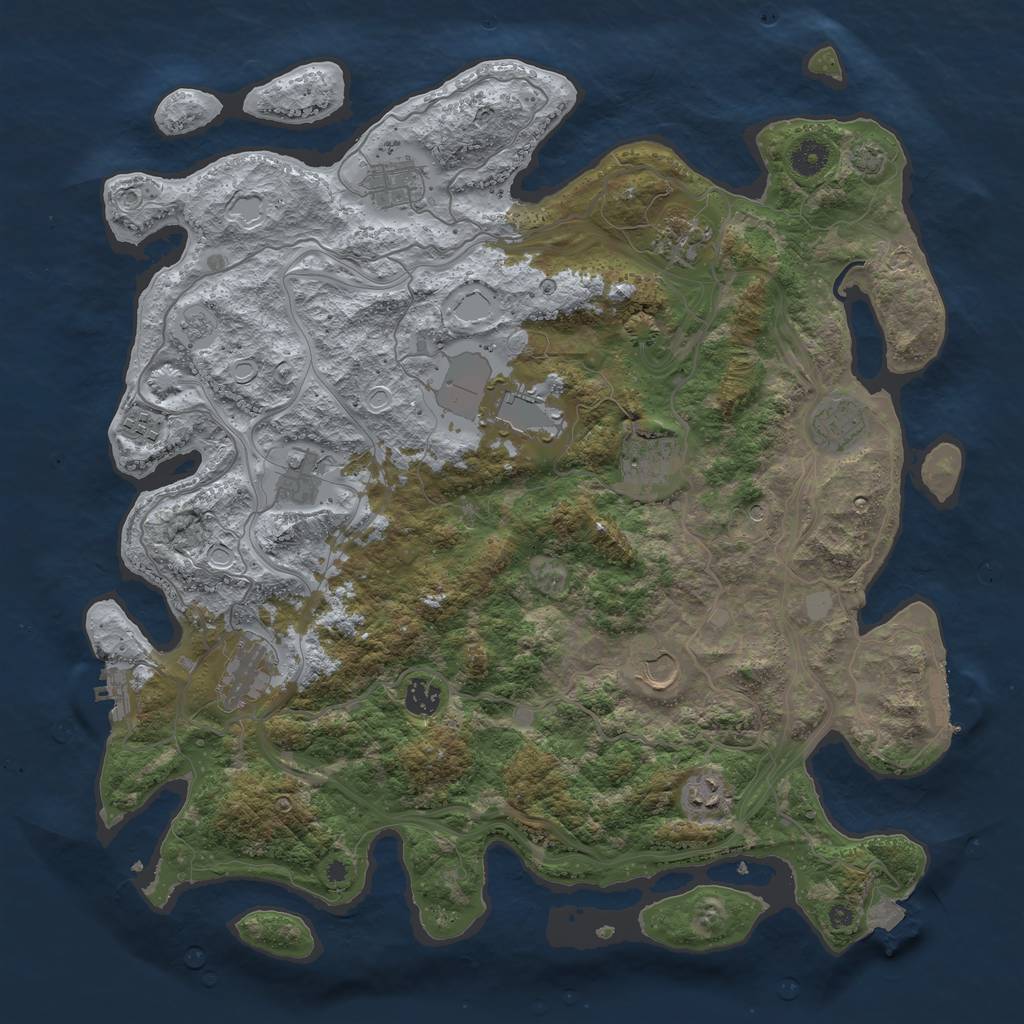 Rust Map: Procedural Map, Size: 4250, Seed: 85, 19 Monuments