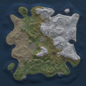 Thumbnail Rust Map: Procedural Map, Size: 3500, Seed: 73992571, 16 Monuments