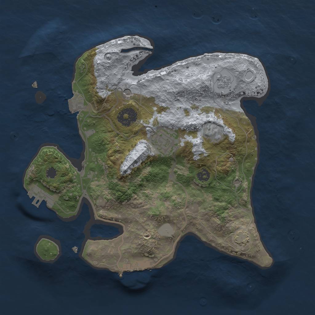 Rust Map: Procedural Map, Size: 2500, Seed: 66493565, 9 Monuments