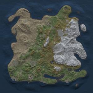 Thumbnail Rust Map: Procedural Map, Size: 3700, Seed: 58137, 17 Monuments