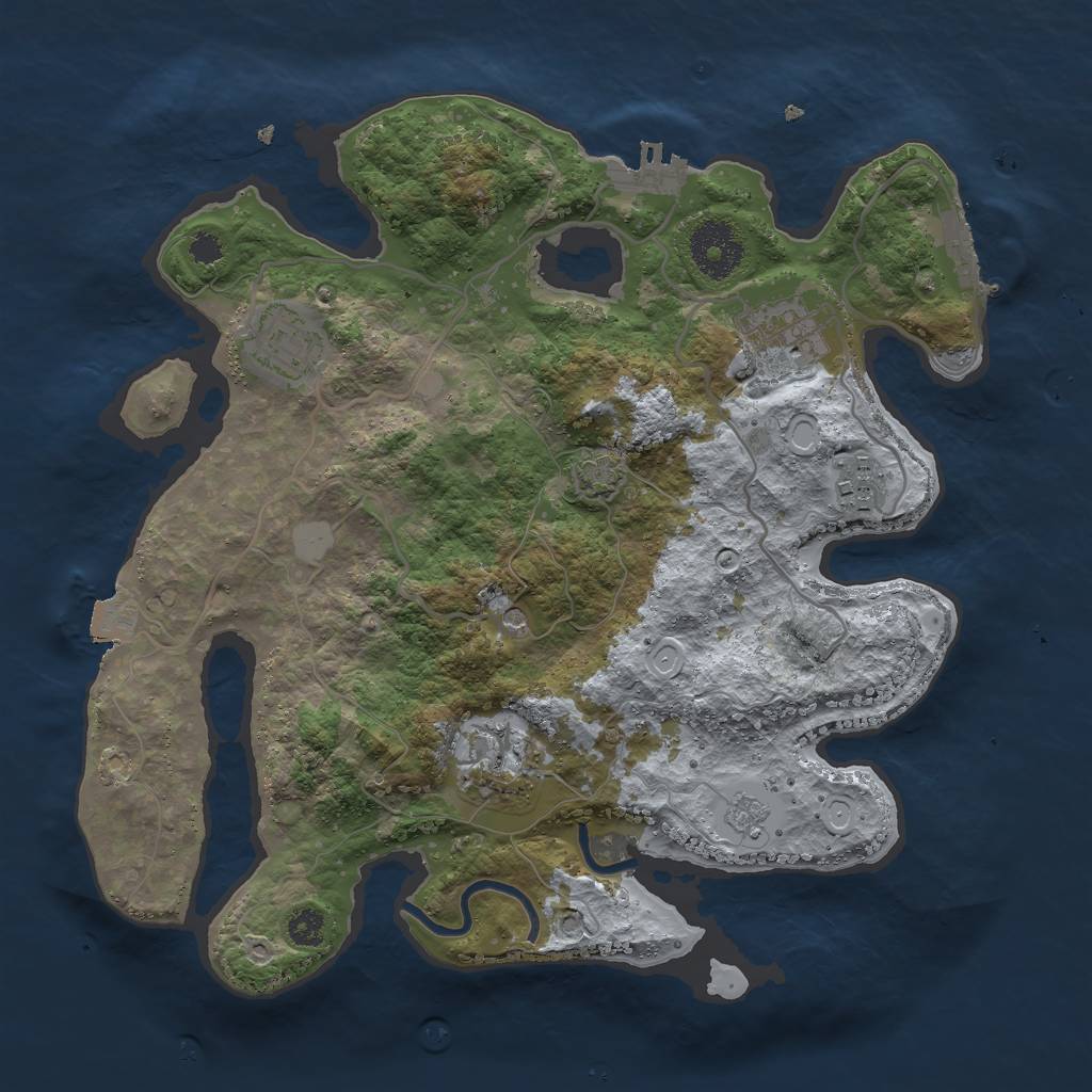 Rust Map: Procedural Map, Size: 3000, Seed: 1775429082, 12 Monuments