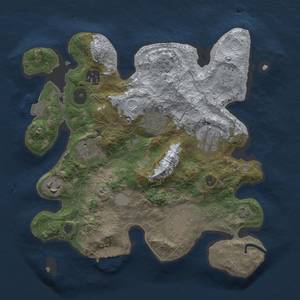 Thumbnail Rust Map: Procedural Map, Size: 3000, Seed: 92532390, 13 Monuments