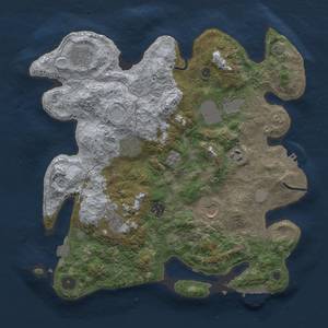 Thumbnail Rust Map: Procedural Map, Size: 3600, Seed: 12206, 16 Monuments