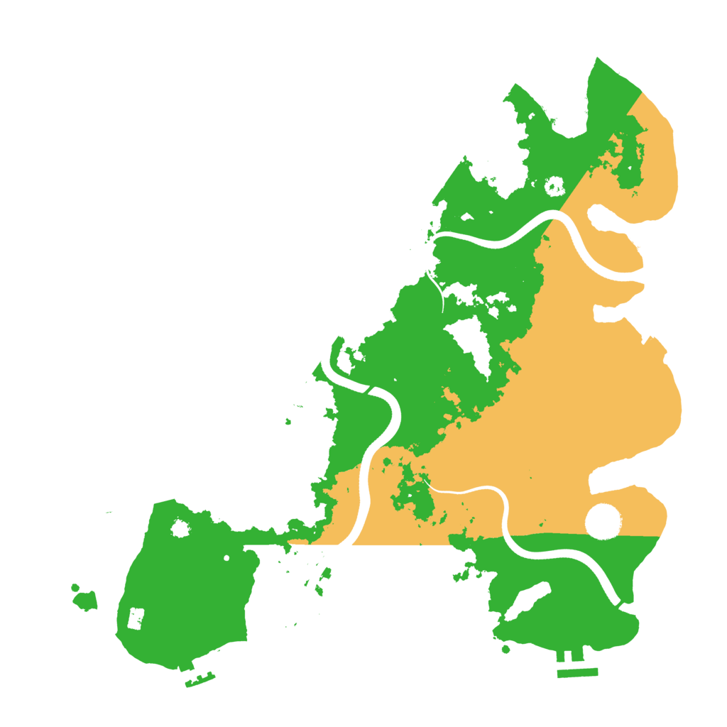 Biome Rust Map: Procedural Map, Size: 3600, Seed: 12206