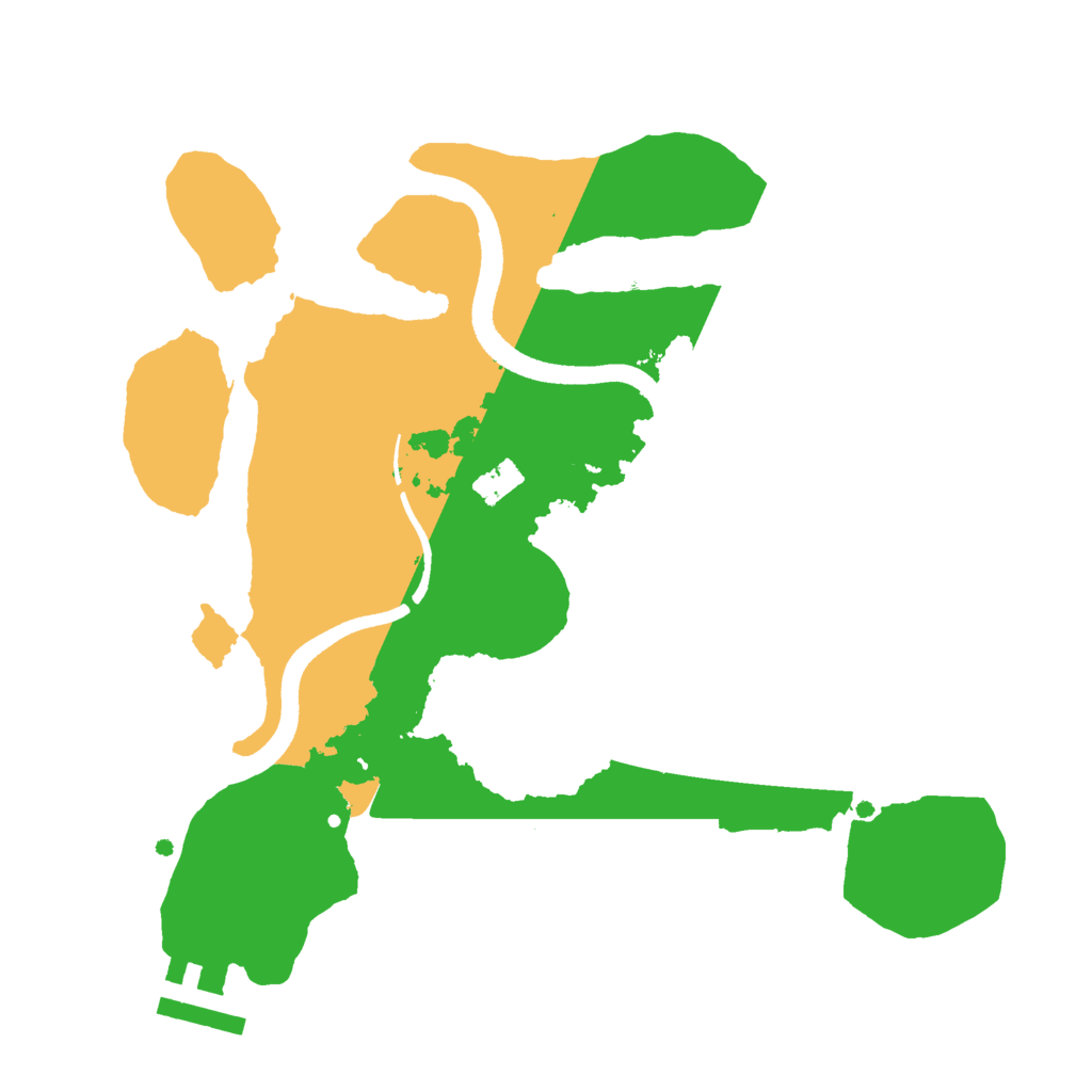 Biome Rust Map: Procedural Map, Size: 2500, Seed: 28006