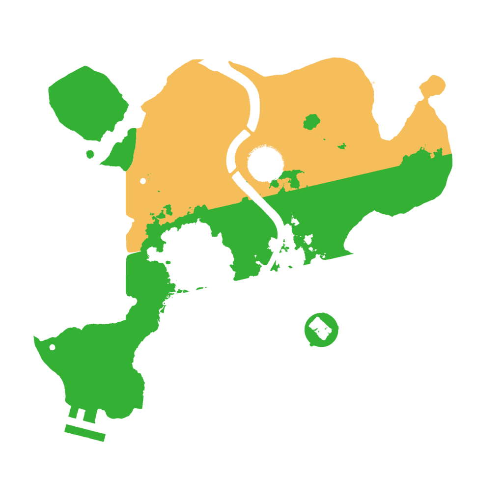 Biome Rust Map: Procedural Map, Size: 2500, Seed: 1852323732