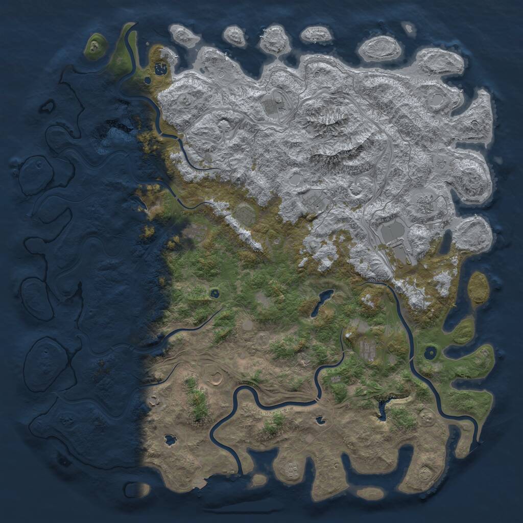 Rust Map: Procedural Map, Size: 6000, Seed: 1731870788, 15 Monuments