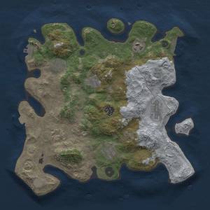 Thumbnail Rust Map: Procedural Map, Size: 3300, Seed: 958042484, 16 Monuments