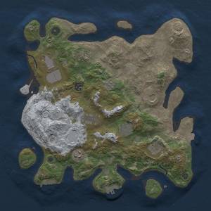 Thumbnail Rust Map: Procedural Map, Size: 3650, Seed: 56431101, 18 Monuments