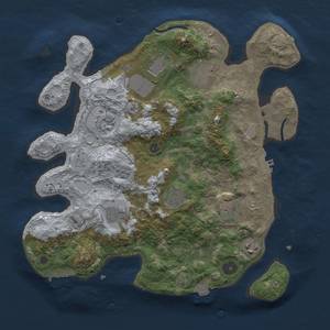 Thumbnail Rust Map: Procedural Map, Size: 3500, Seed: 253667783, 15 Monuments