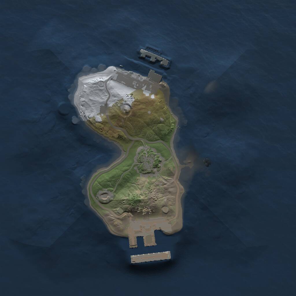 Rust Map: Procedural Map, Size: 1500, Seed: 434632204, 4 Monuments