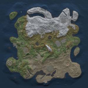 Thumbnail Rust Map: Procedural Map, Size: 3600, Seed: 22206, 17 Monuments