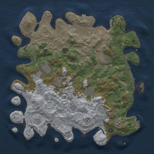 Thumbnail Rust Map: Procedural Map, Size: 4250, Seed: 32162024, 19 Monuments