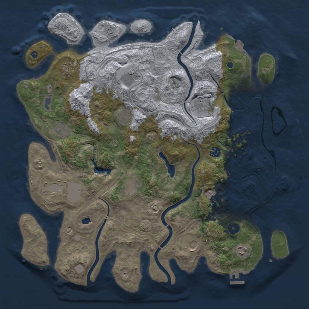 Rust Map: Procedural Map, Size: 4250, Seed: 96578285, 17 Monuments