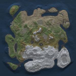 Thumbnail Rust Map: Procedural Map, Size: 3200, Seed: 2121571252, 14 Monuments