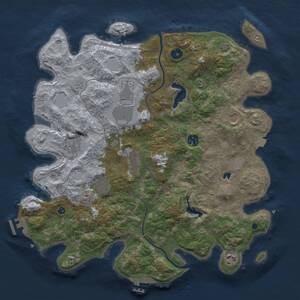 Thumbnail Rust Map: Procedural Map, Size: 4000, Seed: 1194534127, 13 Monuments