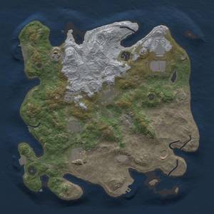 Thumbnail Rust Map: Procedural Map, Size: 3500, Seed: 1253211374, 16 Monuments