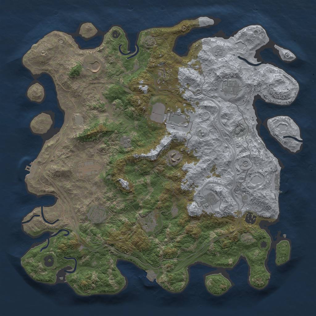 Rust Map: Procedural Map, Size: 4250, Seed: 22062024, 19 Monuments