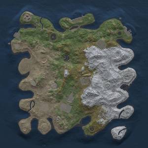 Thumbnail Rust Map: Procedural Map, Size: 3500, Seed: 518812057, 17 Monuments