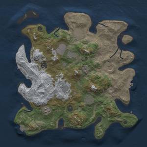 Thumbnail Rust Map: Procedural Map, Size: 3500, Seed: 1015827534, 15 Monuments