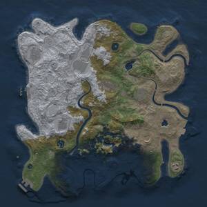 Thumbnail Rust Map: Procedural Map, Size: 4000, Seed: 25203, 16 Monuments