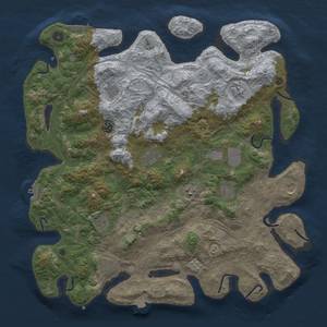 Thumbnail Rust Map: Procedural Map, Size: 4500, Seed: 66062224, 19 Monuments