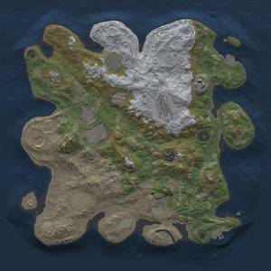 Thumbnail Rust Map: Procedural Map, Size: 3500, Seed: 728300912, 17 Monuments