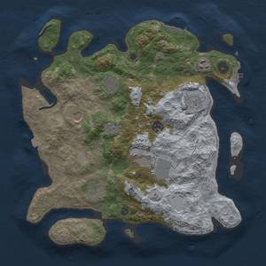 Thumbnail Rust Map: Procedural Map, Size: 3500, Seed: 1528366269, 16 Monuments