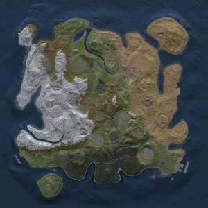 Thumbnail Rust Map: Procedural Map, Size: 3500, Seed: 72030665, 17 Monuments