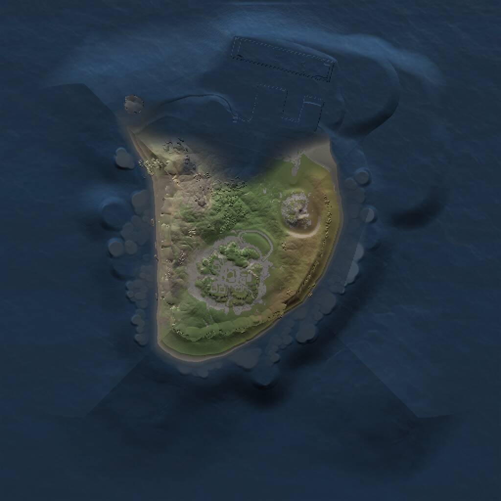 Rust Map: Procedural Map, Size: 1000, Seed: 1792204020, 3 Monuments