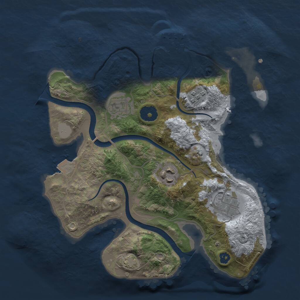 Rust Map: Procedural Map, Size: 2700, Seed: 246810, 7 Monuments