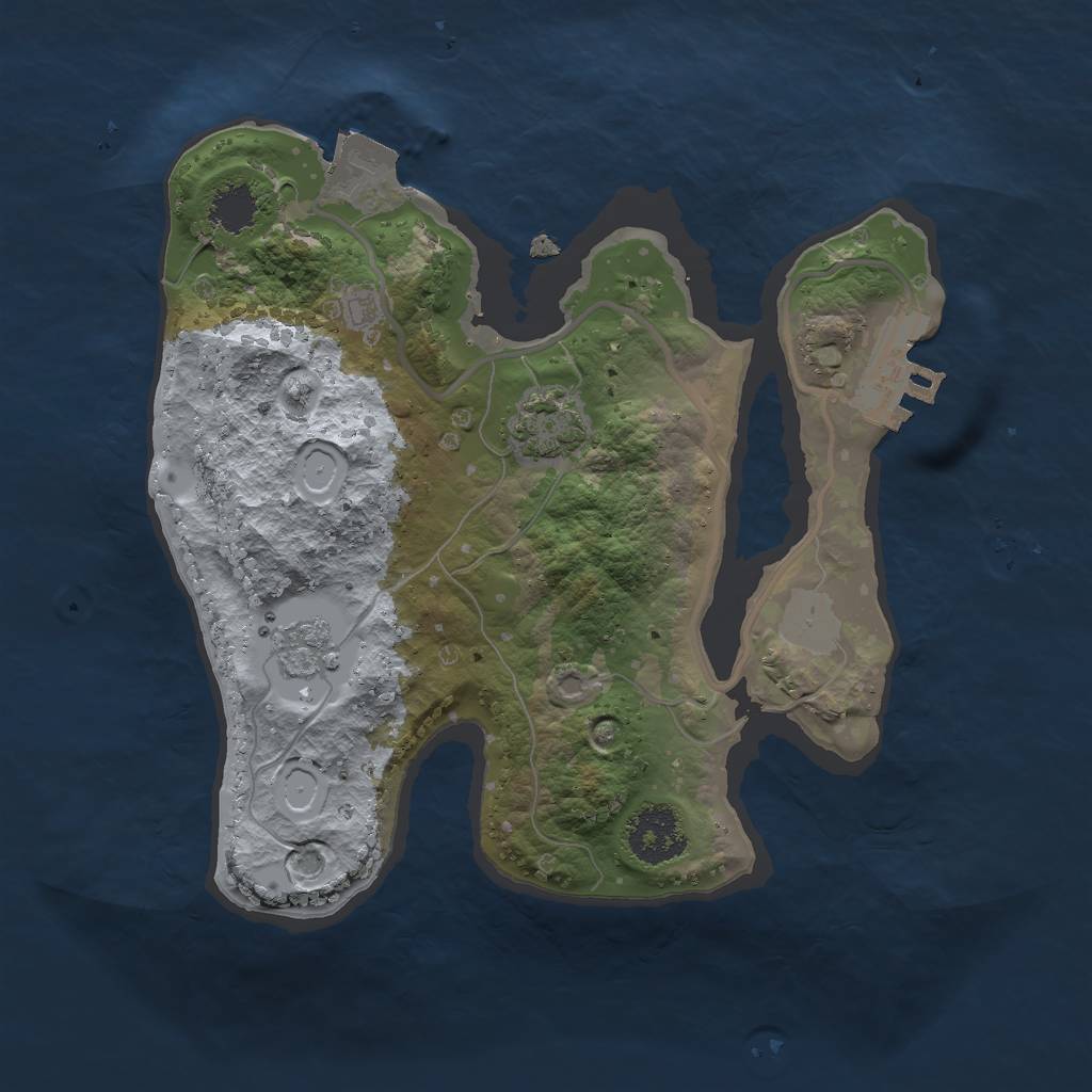 Rust Map: Procedural Map, Size: 2000, Seed: 437, 6 Monuments