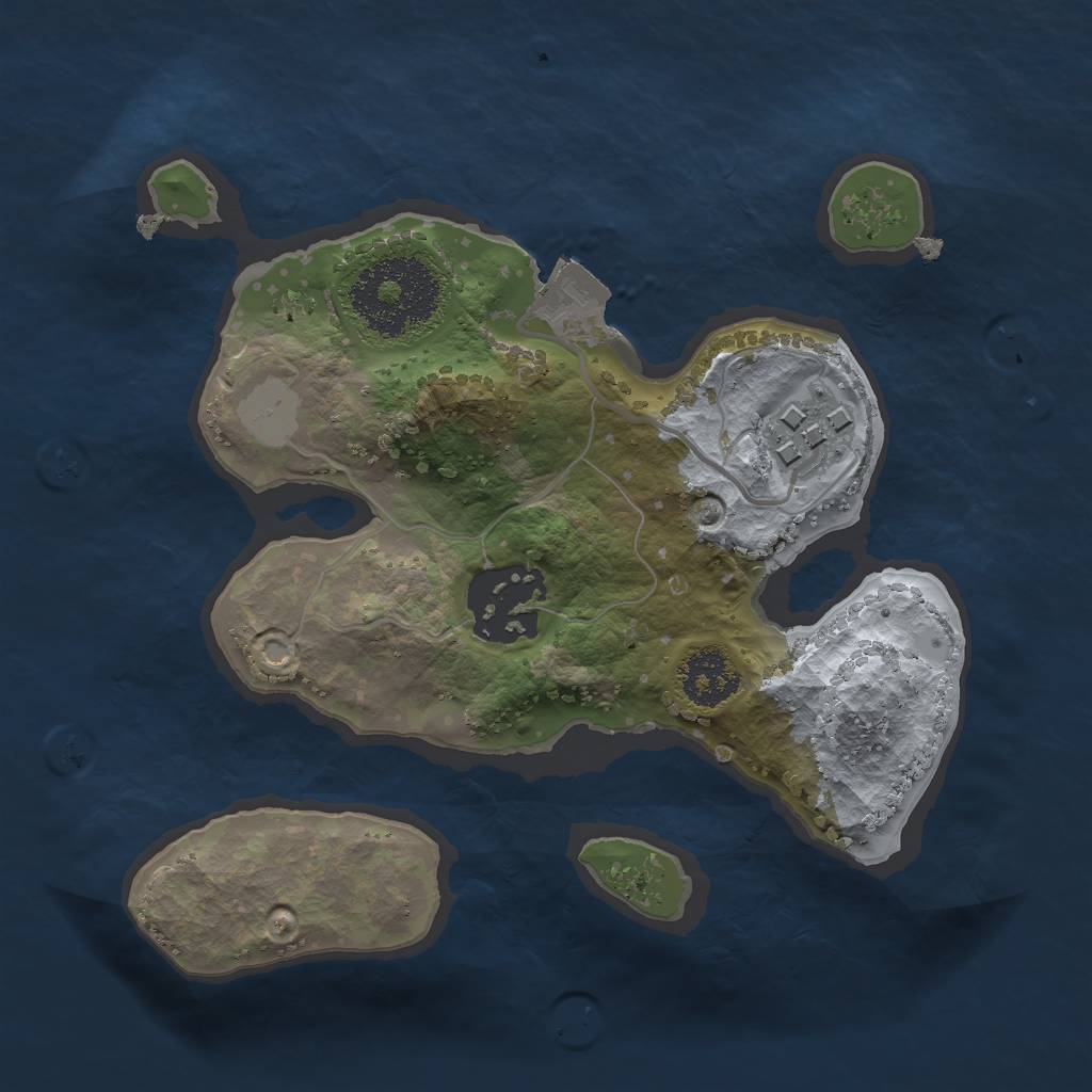 Rust Map: Procedural Map, Size: 2000, Seed: 339970078, 5 Monuments