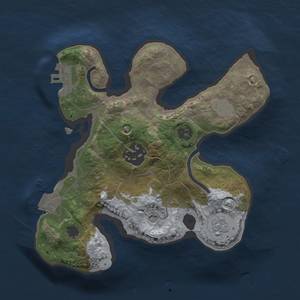 Thumbnail Rust Map: Procedural Map, Size: 2000, Seed: 683988879, 7 Monuments