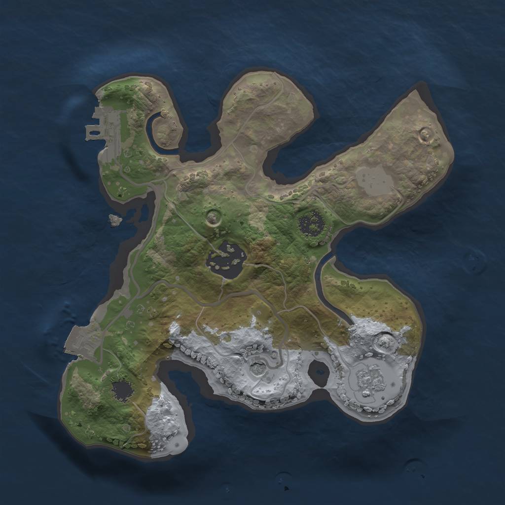 Rust Map: Procedural Map, Size: 2000, Seed: 683988879, 7 Monuments