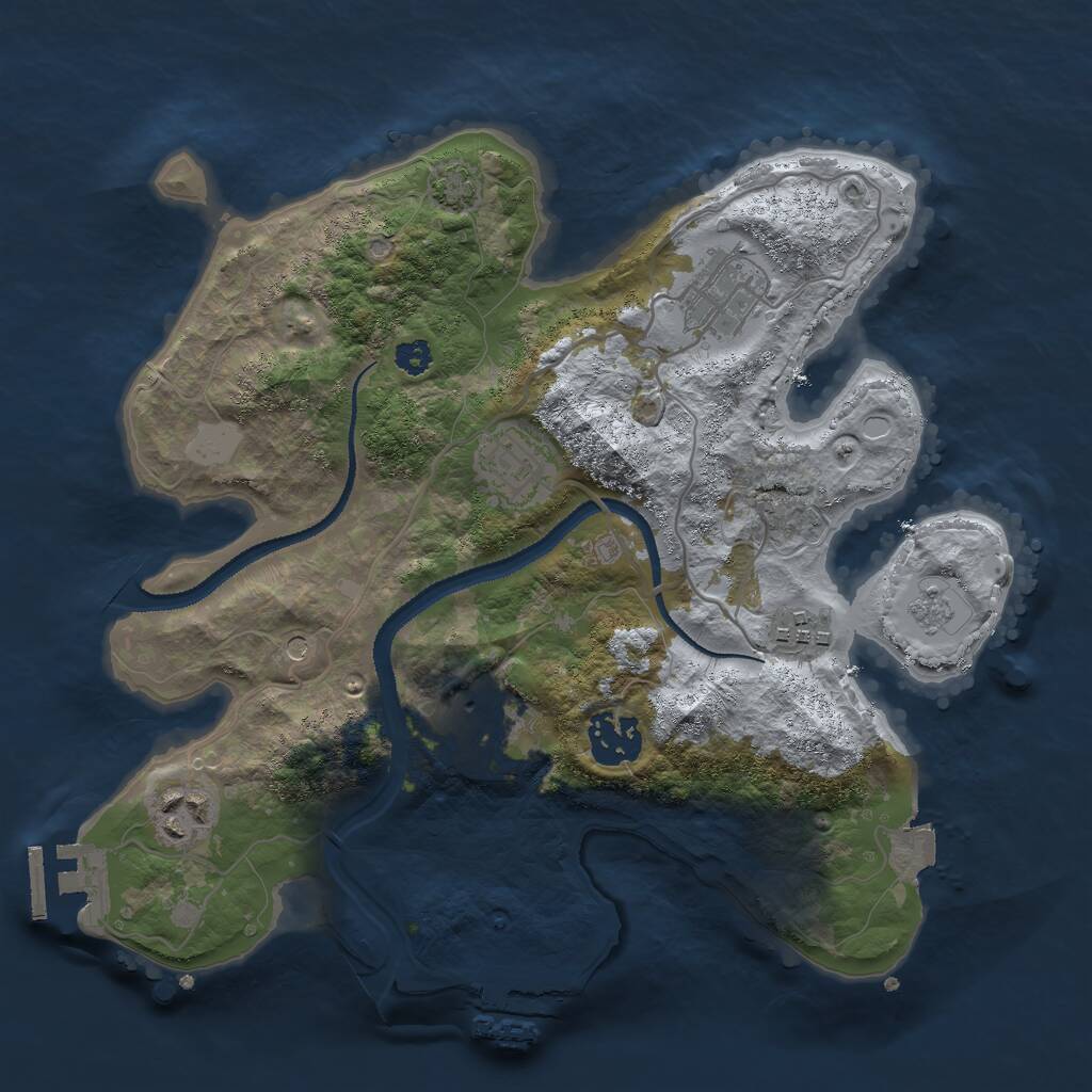 Rust Map: Procedural Map, Size: 3000, Seed: 22062024, 12 Monuments