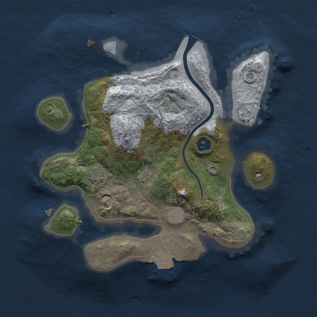 Rust Map: Procedural Map, Size: 2200, Seed: 579013939, 2 Monuments
