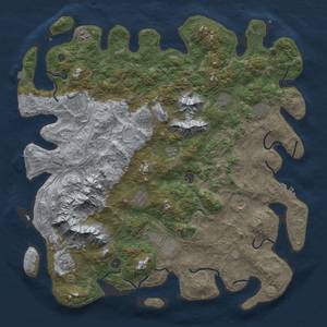 Thumbnail Rust Map: Procedural Map, Size: 5000, Seed: 1730599023, 19 Monuments