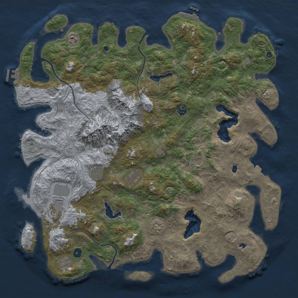 Rust Map: Procedural Map, Size: 5000, Seed: 1730599023, 15 Monuments