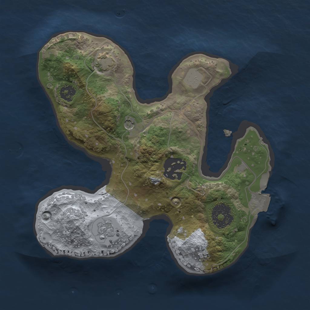 Rust Map: Procedural Map, Size: 2000, Seed: 6223, 7 Monuments