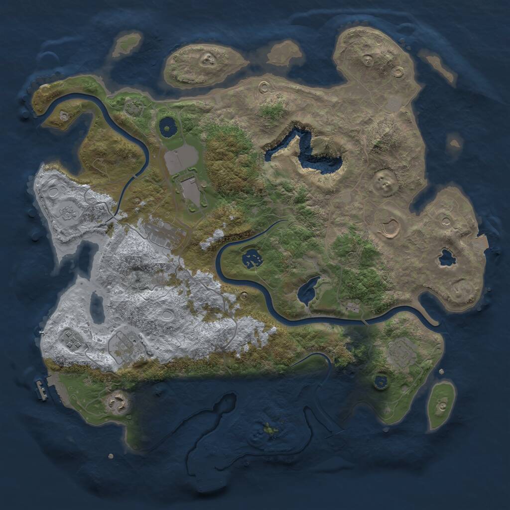 Rust Map: Procedural Map, Size: 4000, Seed: 458366511, 14 Monuments
