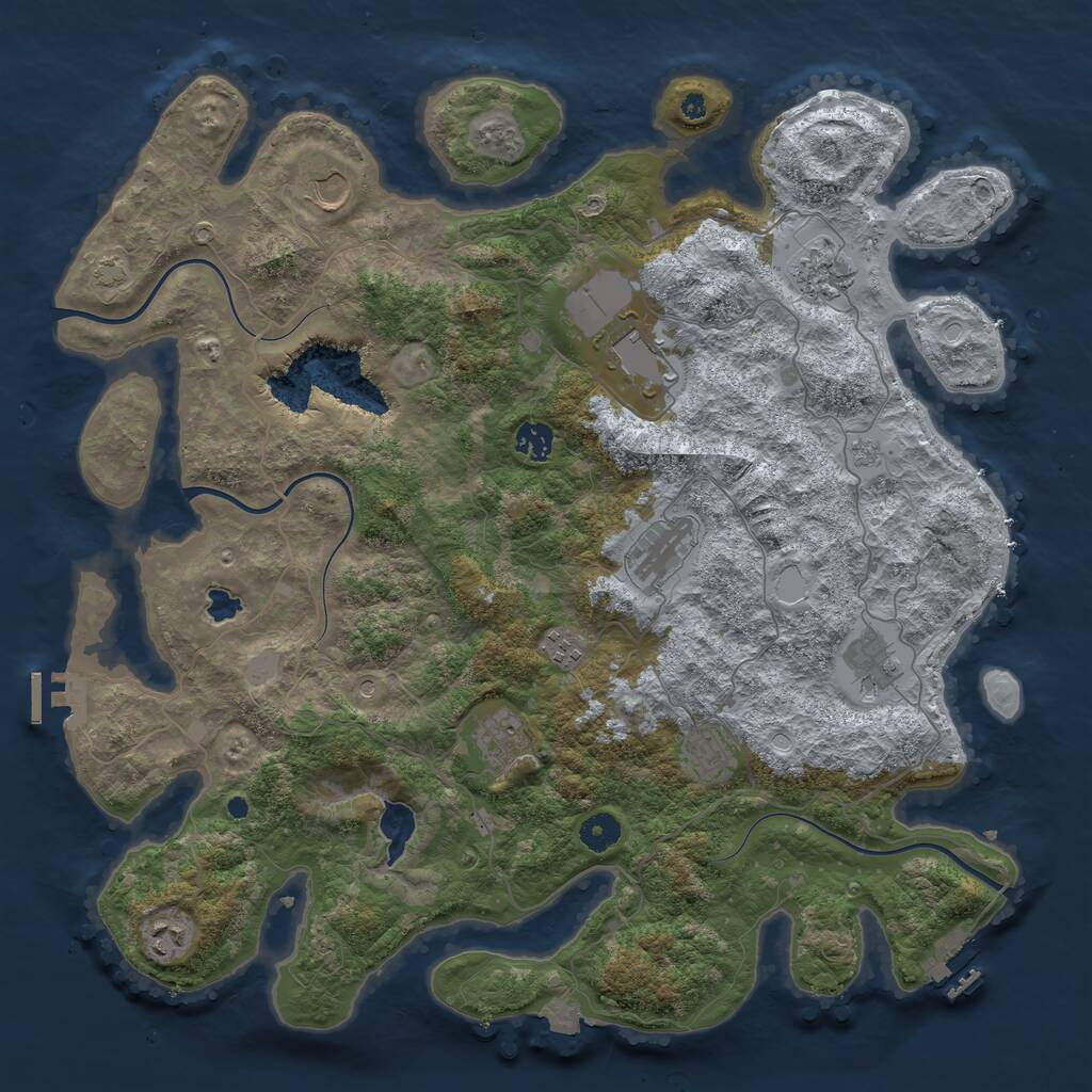 Rust Map: Procedural Map, Size: 4248, Seed: 1666219660, 16 Monuments